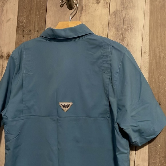 Columbia Tamiami PFG Blue Fishing Shirt size large 14-16 - Picture 6 of 6